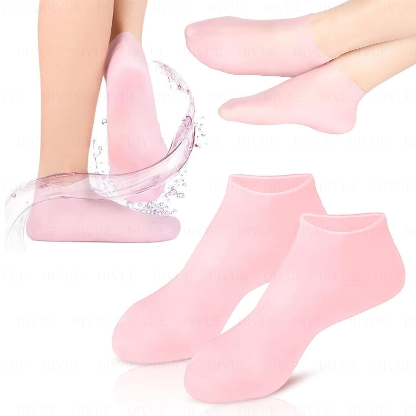 Siicon Moisturizing Gel Socks