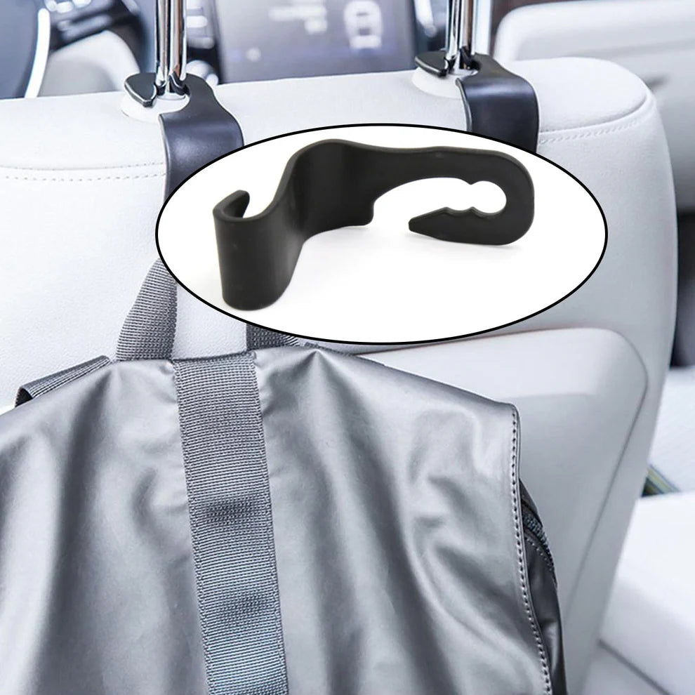 Car Backrest Hanger with Headrest Support Stand 4 Pcs – Sturdy Stance Hook for Neck & Back Support for Drivers, Multi-Purpose Seat Hanger for Bags & Clothes, Improves Posture & Driving Comfort