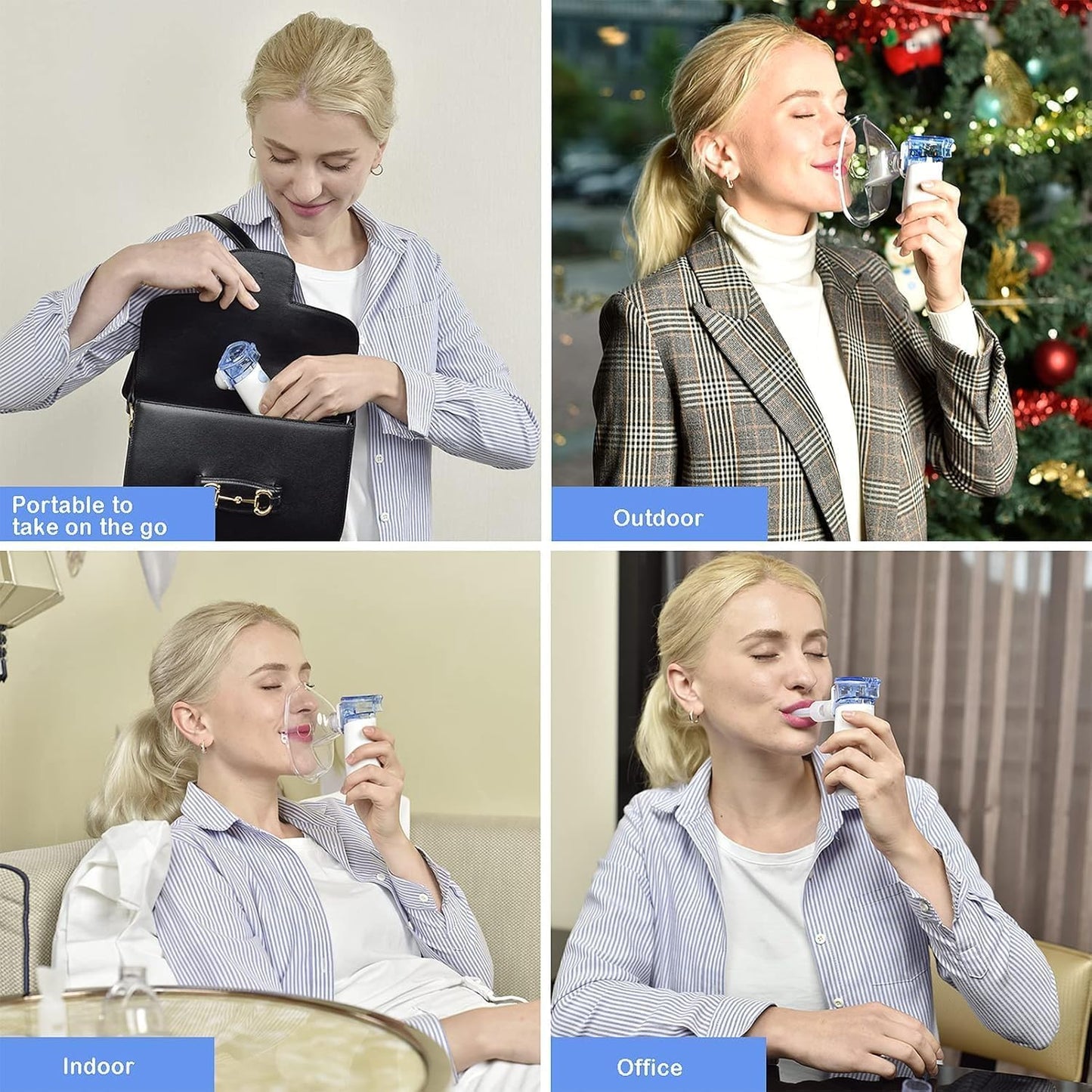 Portable Nebulizer & Humidifier for Baby & Adults | Compact, Silent, Self-Cleaning Machine with Long Battery Life | Effective for Asthma, Cough, Sinus & Allergy Relief at Home