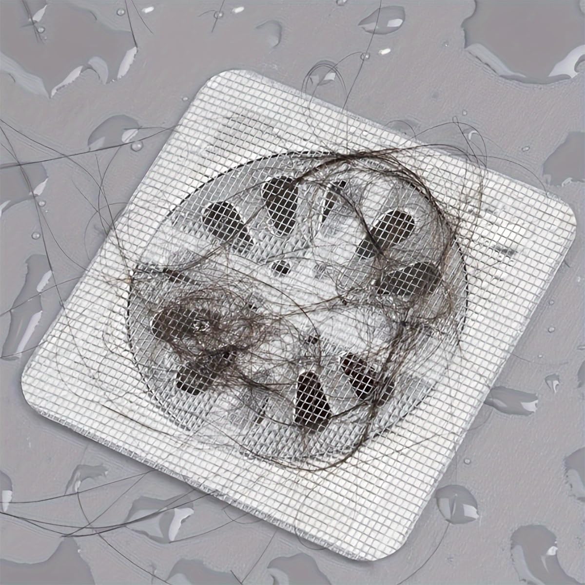 Pack of 20 Disposable Shower Drain Cover Hair Catcher Shower Drain Mesh Stickers, Bathroom, Bathtub Drain Kitchen Floor Sink Strainer Filter