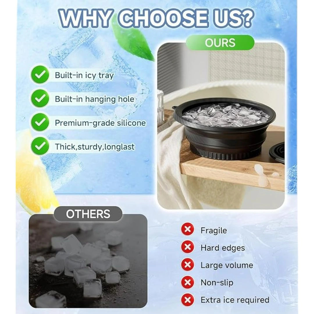 Collapsible Silicone Facial Ice Bath Bowl