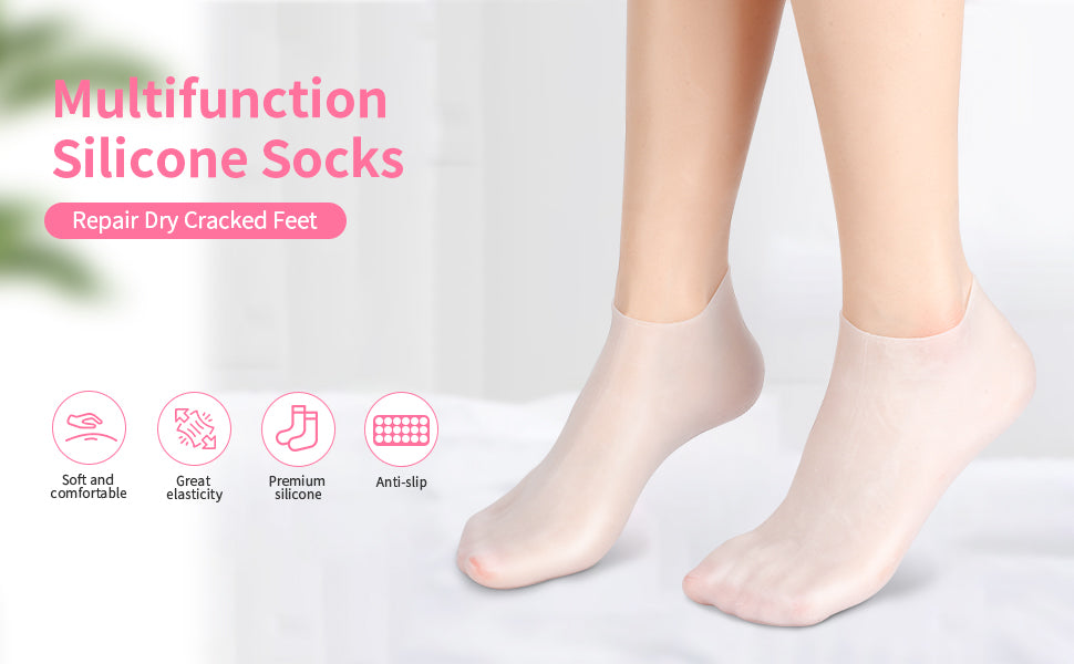 Siicon Moisturizing Gel Socks