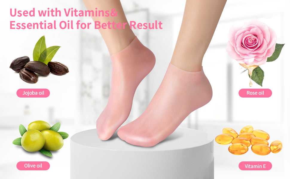 Siicon Moisturizing Gel Socks