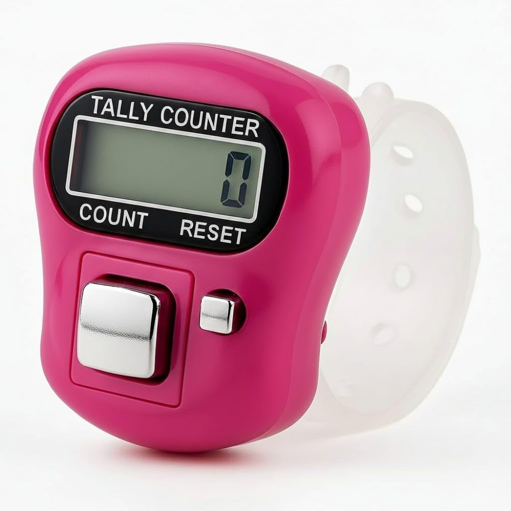Naam Jap Counter | Mini Digital Tally Counter Finger Ring | Electronic Chanting Count Machine for Mantra Jap, Meditation, Prayer & Cricket Umpire | Digital Counting Device (Pack of 1 PIS)