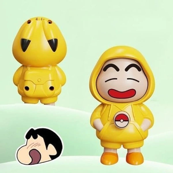Shinchan Face Changing Keychain – 3D Cartoon Character Key Holder with 3 Expressions, Cute ABS Toy Keyring for Bags, Cars, Gifts, Kids & Adults, pack of 2