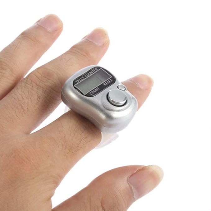 Naam Jap Counter | Mini Digital Tally Counter Finger Ring | Electronic Chanting Count Machine for Mantra Jap, Meditation, Prayer & Cricket Umpire | Digital Counting Device (Pack of 1 PIS)