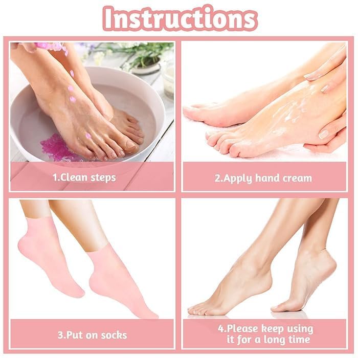 Siicon Moisturizing Gel Socks
