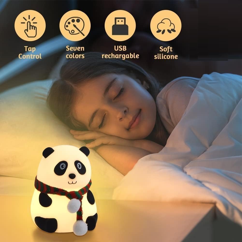 Panda Light Night Lamp for Kids Night Light for Bedroom Toddler Night Light Baby l Gift Items for Women l Birthday Gift for Kids | Valentine's Gift Toys for 2+Year Old Boy Girl
