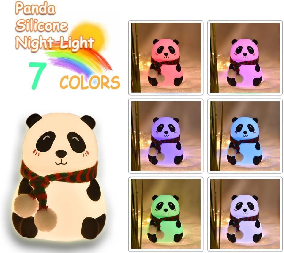 Panda Light Night Lamp for Kids Night Light for Bedroom Toddler Night Light Baby l Gift Items for Women l Birthday Gift for Kids | Valentine's Gift Toys for 2+Year Old Boy Girl