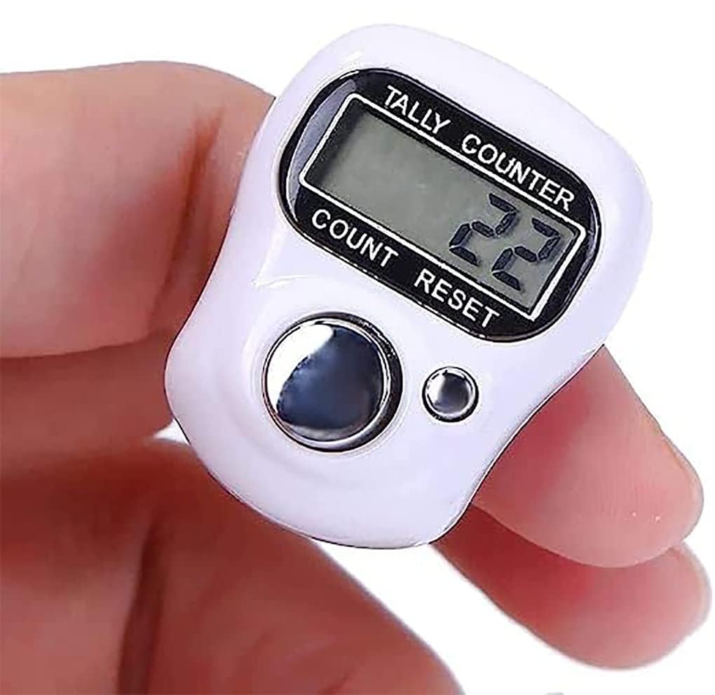 Naam Jap Counter | Mini Digital Tally Counter Finger Ring | Electronic Chanting Count Machine for Mantra Jap, Meditation, Prayer & Cricket Umpire | Digital Counting Device (Pack of 1 PIS)