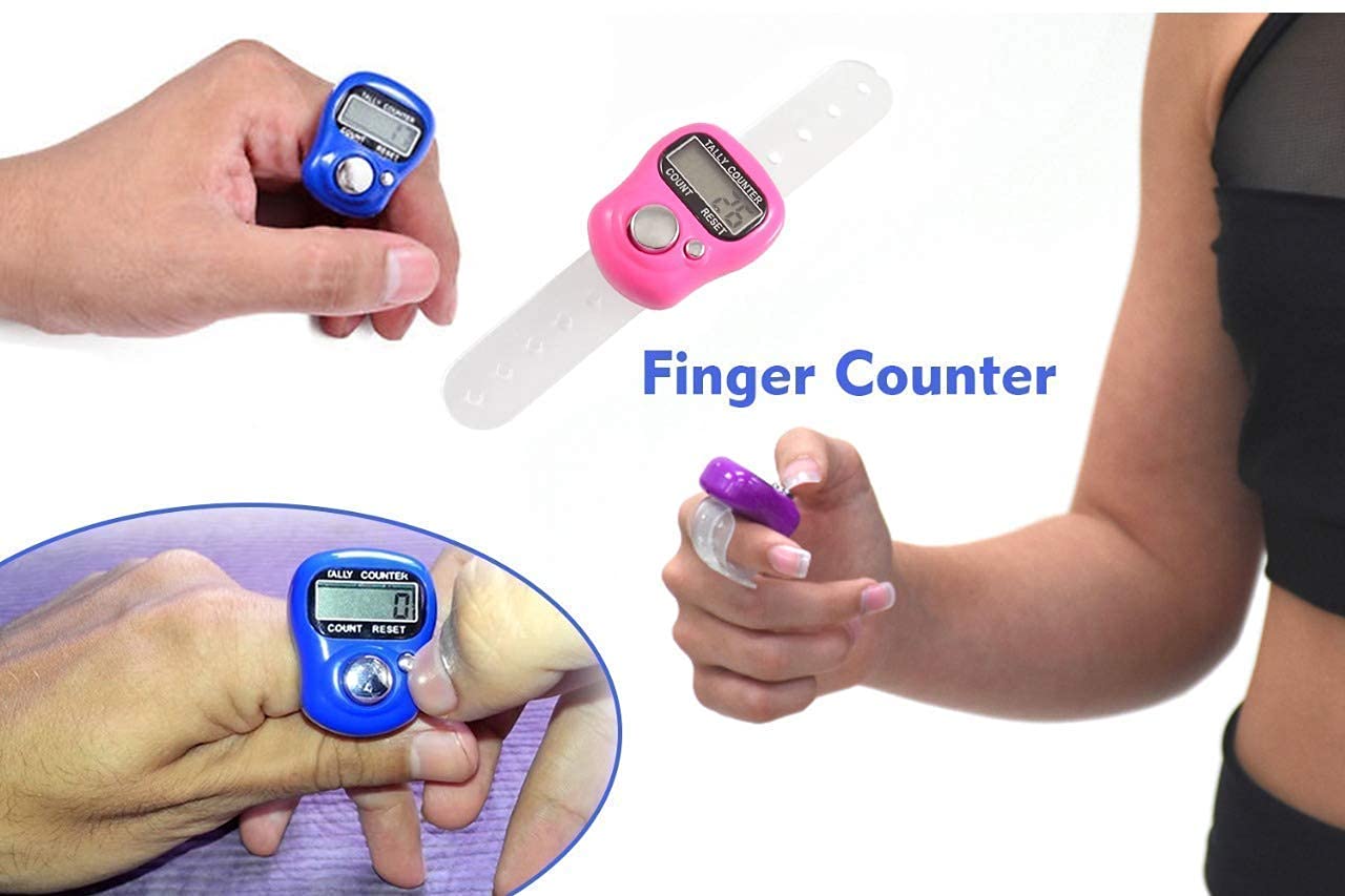 Naam Jap Counter | Mini Digital Tally Counter Finger Ring | Electronic Chanting Count Machine for Mantra Jap, Meditation, Prayer & Cricket Umpire | Digital Counting Device (Pack of 1 PIS)