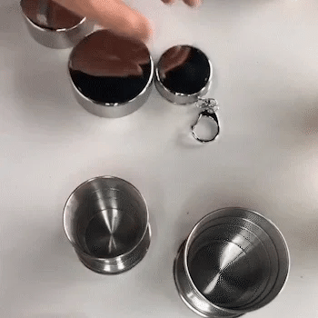 Stainless Steel foldable Travel glass