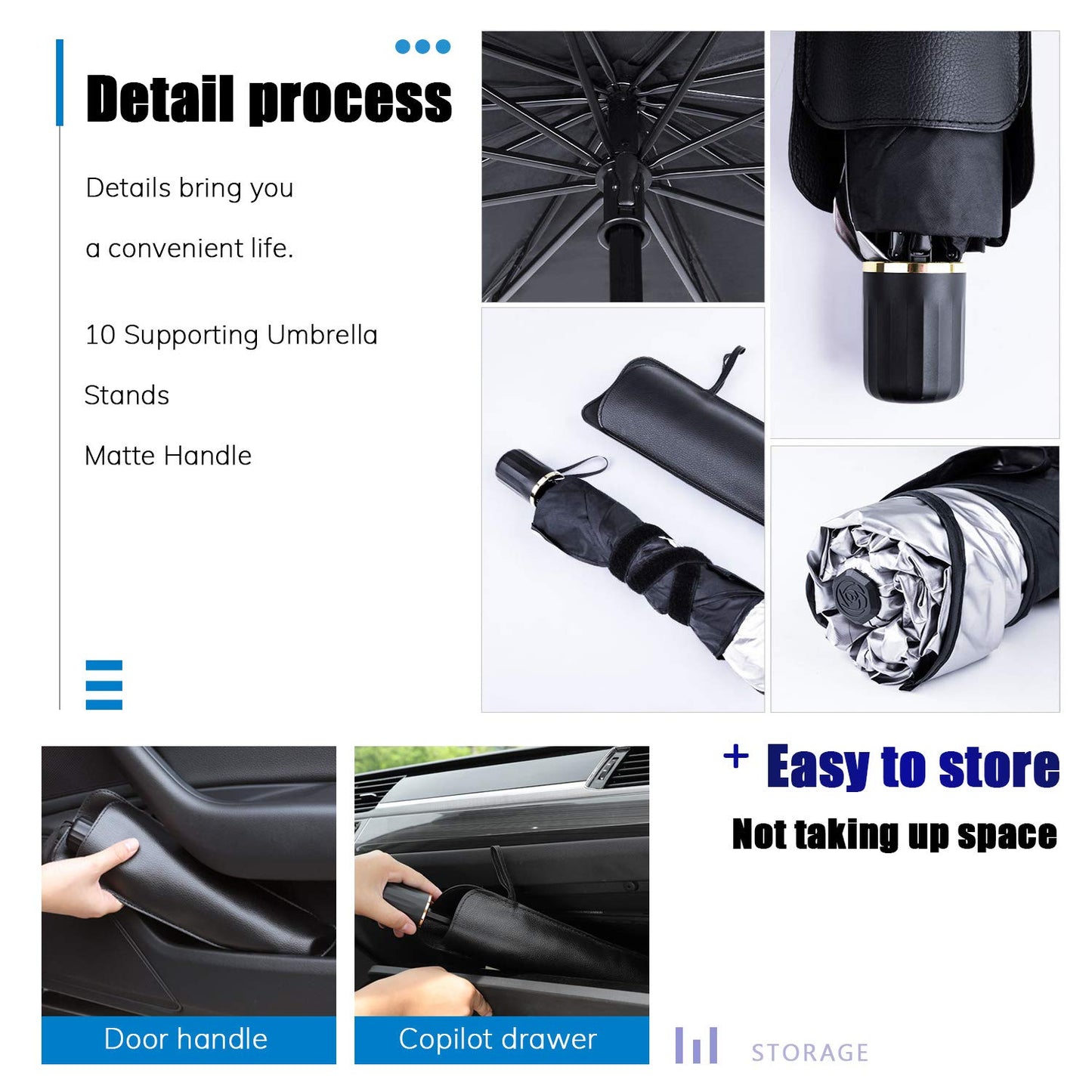 Car Dashboard Sunshade Umbrella for Front Window