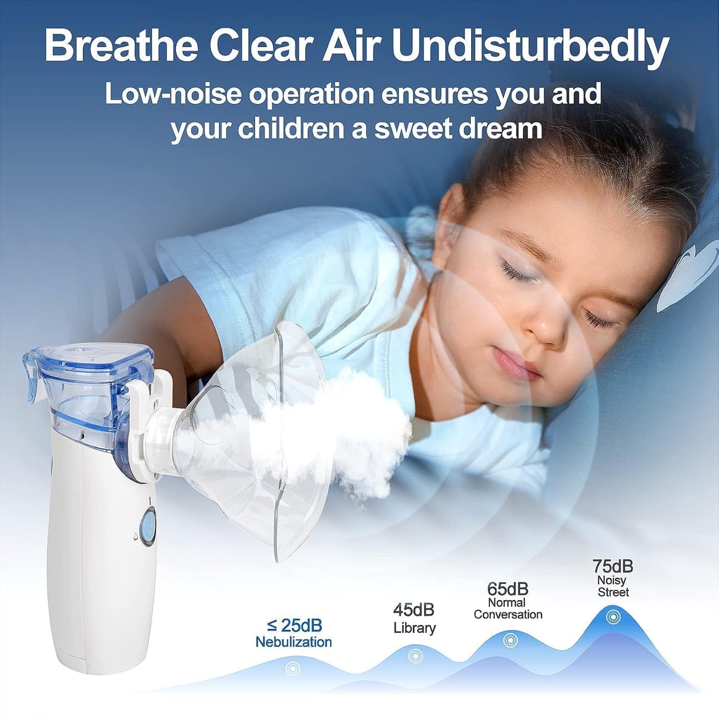 Portable Nebulizer & Humidifier for Baby & Adults | Compact, Silent, Self-Cleaning Machine with Long Battery Life | Effective for Asthma, Cough, Sinus & Allergy Relief at Home