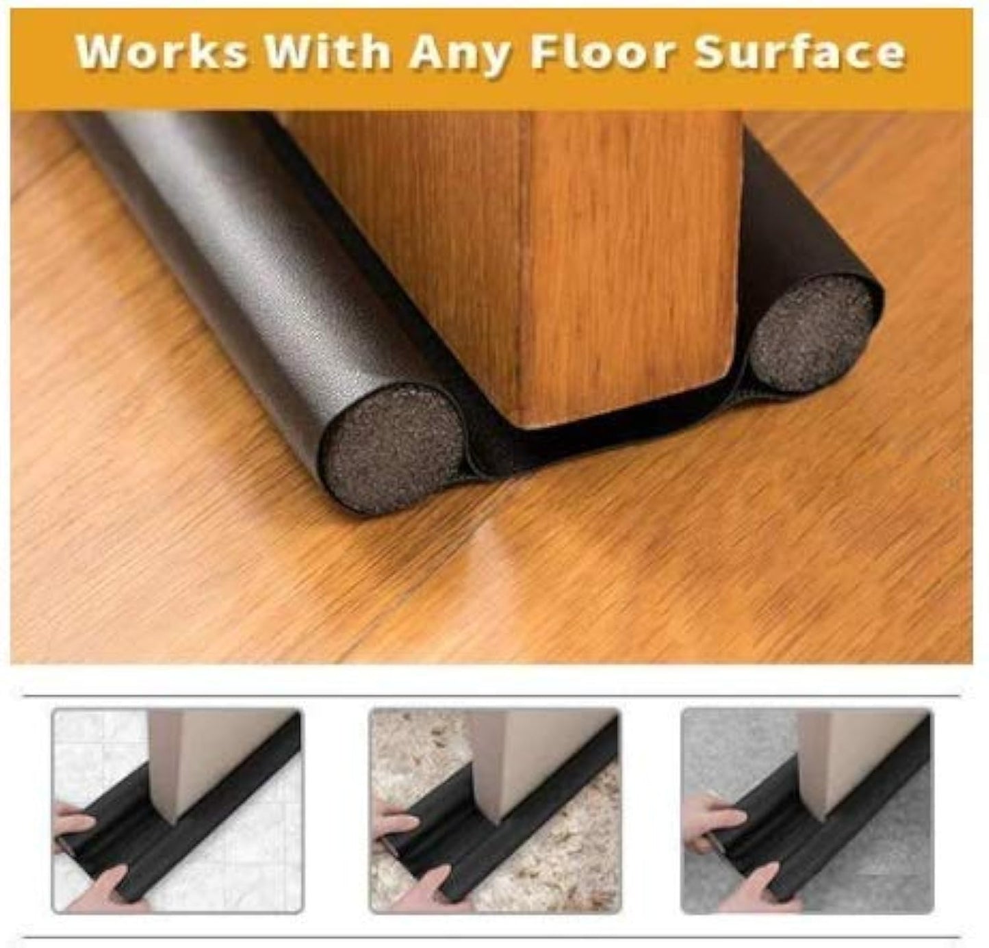 39 Inches, Pack of 5 Door Bottom Sealing Strip Guard | Waterproof Door Gap Filler for Insects, Dust & Noise Protector | AC Cooling Saver Draft Stopper