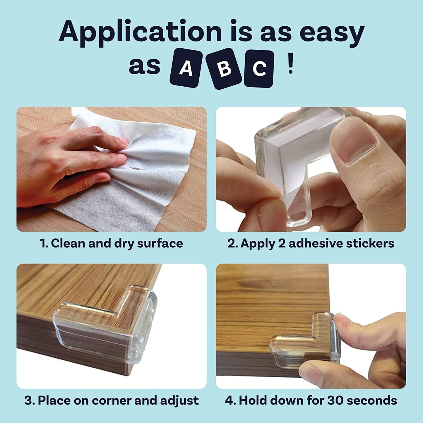 Pack of 12 Silicone Corner Protectors | Baby Proofing Edge & Corner Guards for Sharp Edges, Table, Bed & Furniture | Child Safety Cushion for Baby Proofing