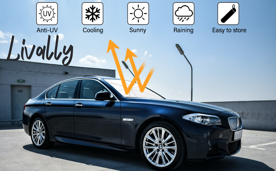 Car Dashboard Sunshade Umbrella for Front Window