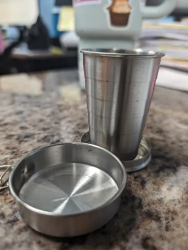 Stainless Steel foldable Travel glass