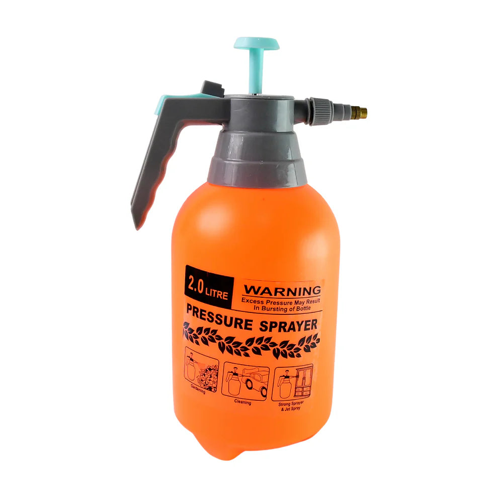 2-Liter Pump Pressure Sprayer – Handheld Garden Sprayer with Adjustable Brass Nozzle for Plants, Lawn, Cleaning, and Fertilizing – 2L / 4.5 Pints