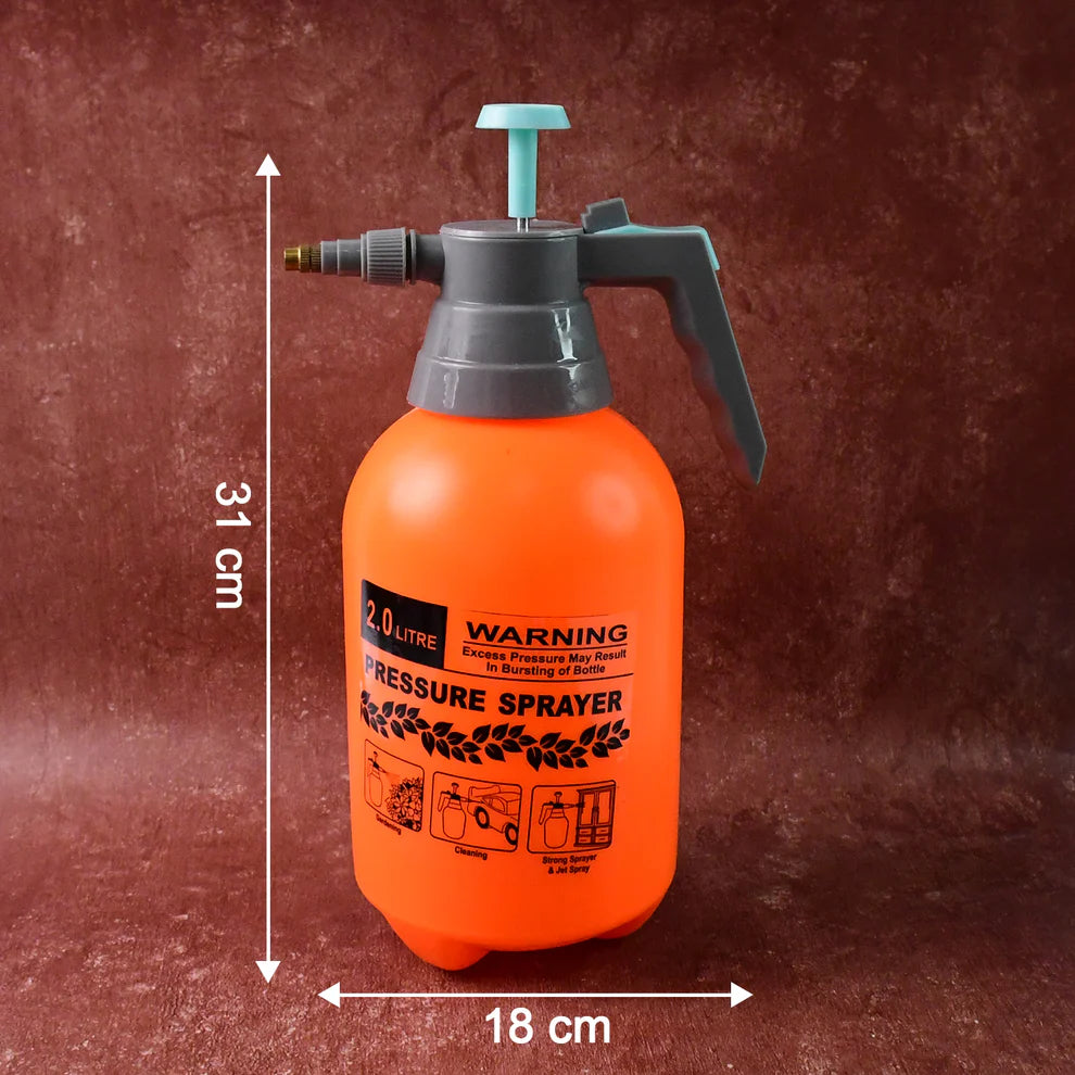 2-Liter Pump Pressure Sprayer – Handheld Garden Sprayer with Adjustable Brass Nozzle for Plants, Lawn, Cleaning, and Fertilizing – 2L / 4.5 Pints