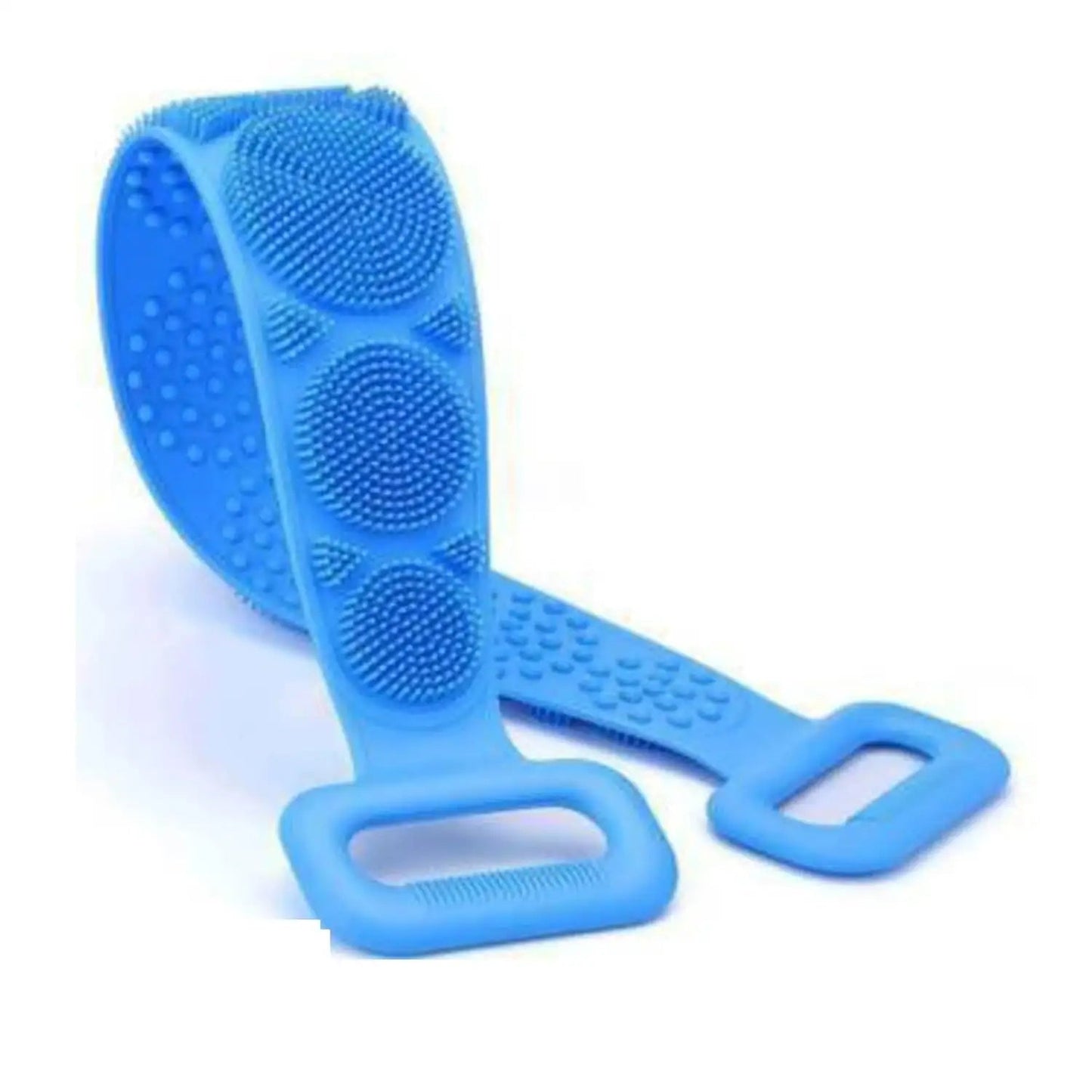 Pack of 2 Silicone Body Back Scrubber, Double-Sided Exfoliating Bath Brush | Deep Cleansing & Massage Belt for Shower & Dead Skin Removal (Medium)