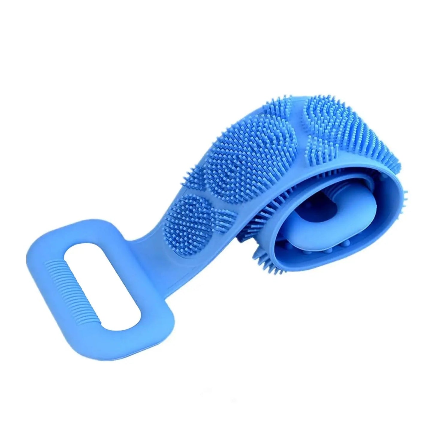 Pack of 2 Silicone Body Back Scrubber, Double-Sided Exfoliating Bath Brush | Deep Cleansing & Massage Belt for Shower & Dead Skin Removal (Medium)