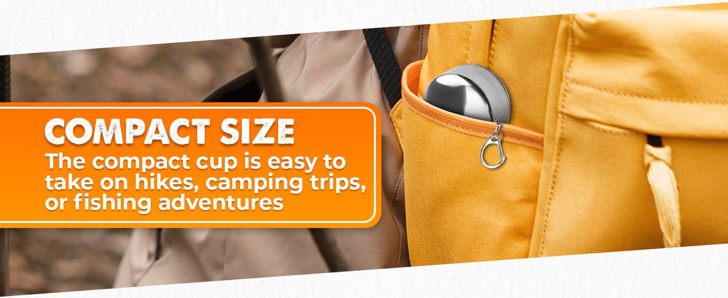 Stainless Steel foldable Travel glass