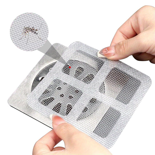 Pack of 20 Disposable Shower Drain Cover Hair Catcher Shower Drain Mesh Stickers, Bathroom, Bathtub Drain Kitchen Floor Sink Strainer Filter