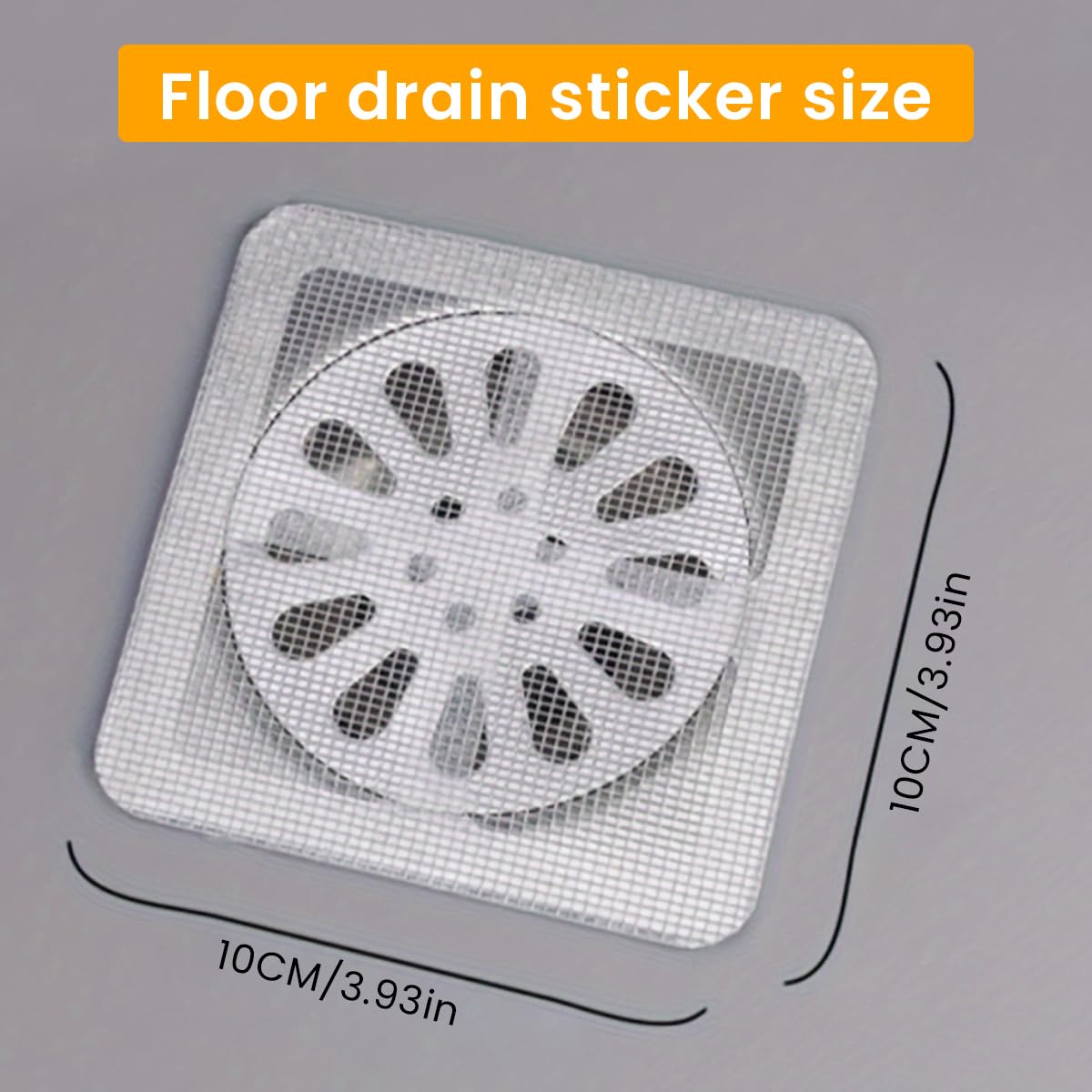 Pack of 20 Disposable Shower Drain Cover Hair Catcher Shower Drain Mesh Stickers, Bathroom, Bathtub Drain Kitchen Floor Sink Strainer Filter