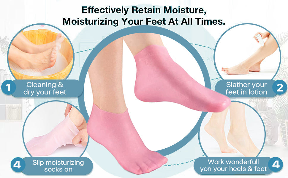 Siicon Moisturizing Gel Socks