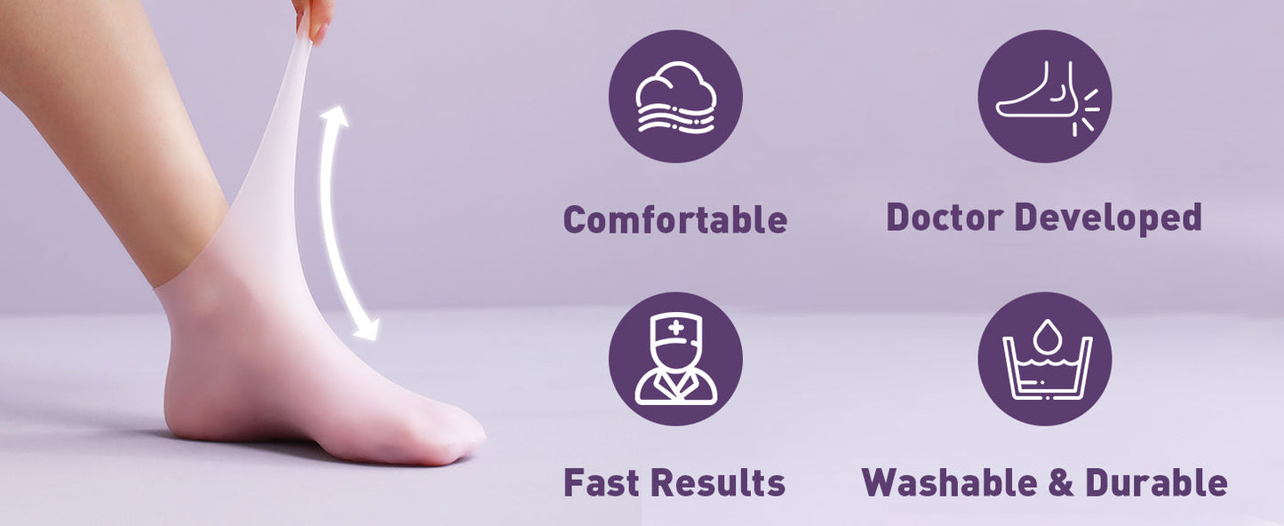 Siicon Moisturizing Gel Socks